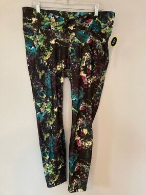 High waist Active Leggings - Black/Teal/purple Athletic Works sz XXL (20)